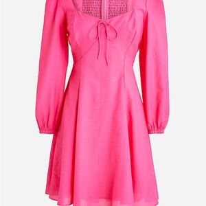 J. Crew Sweetheart Pink Linen Dress